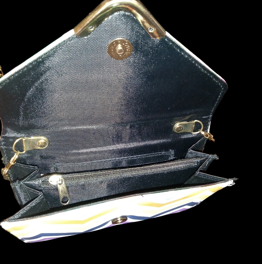 Misc. Small Multi-Colored Design Snap Clutch Purs… - image 3